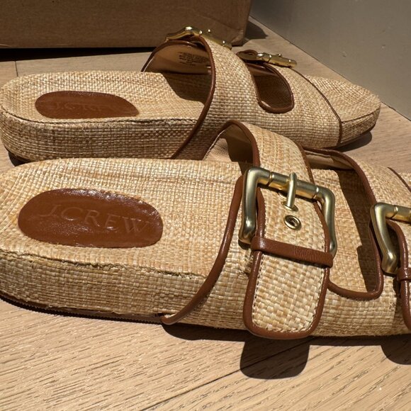NWOT J Crew Marlow sandals in raffia - 10.5 - Picture 2 of 7